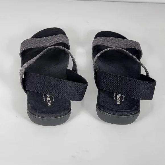 Merrell Black Sandals with Memory Foam #752 Size 9 - Picture 6 of 11